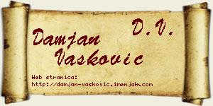 Damjan Vasković vizit kartica